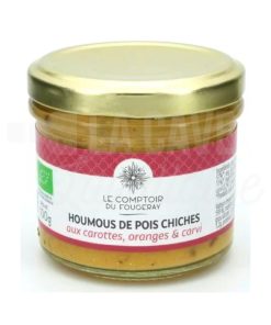 Houmous de Pois Chiches aux carottes, oranges & carvi – Le Comptoir du Fougeray – 100gr
