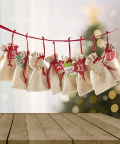 Kit pour faire son propre calendrier de l&rsquo;avent en sacs de jute