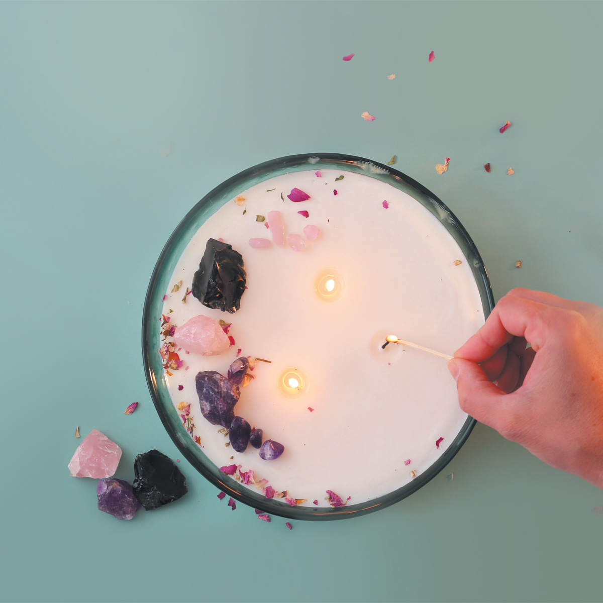 KIT DIY – Coffret bougie lithothérapie XXL – Image 2