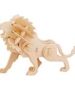 Puzzle 3D en bois à construire – Lion