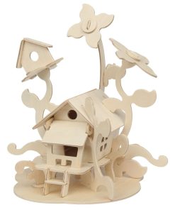 Puzzle 3D en bois à construire – Maison de fées