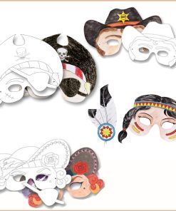 Kit de déguisement en carton – Masques à thèmes