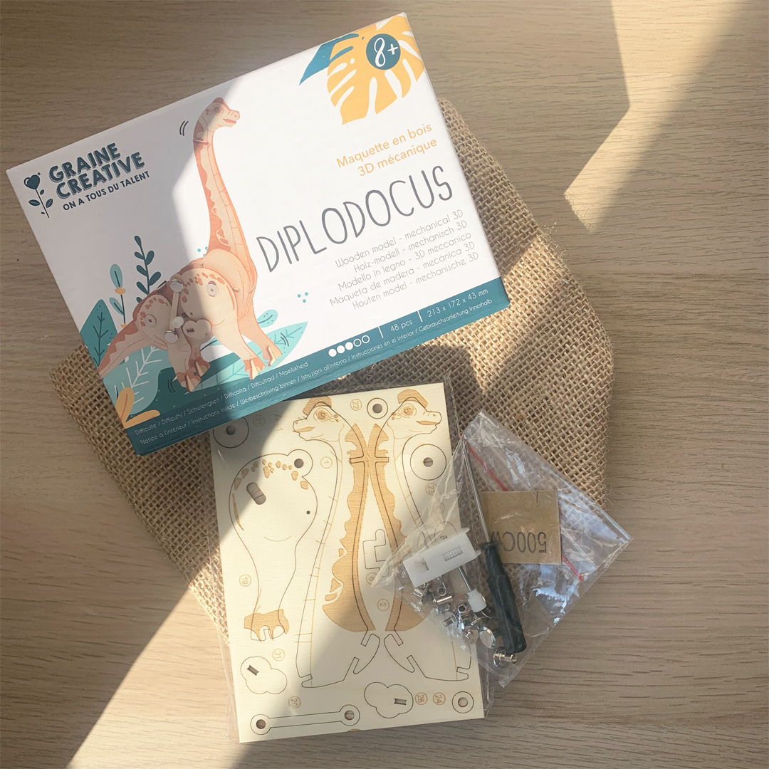 Maquette en bois 3D mécanique – DIPLODOCUS – Image 2