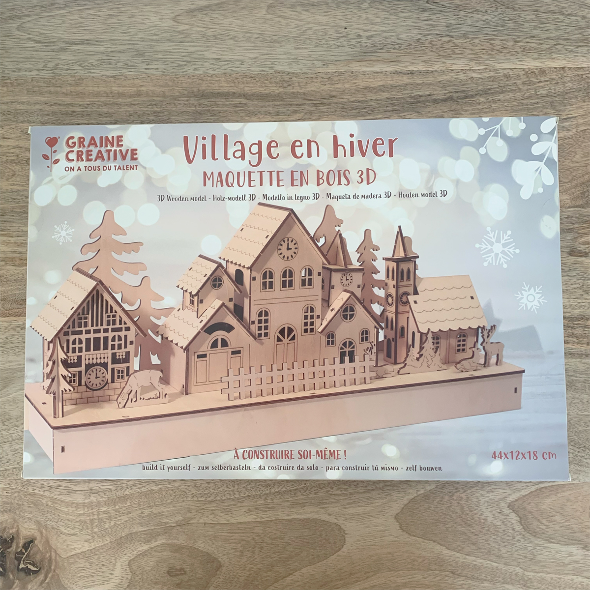 Maquette 3D en bois – Village d’hiver