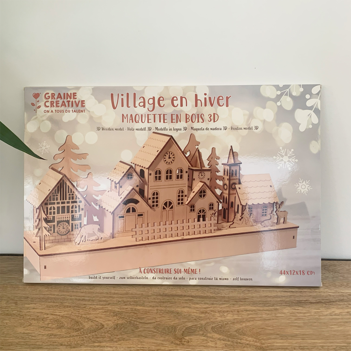 Maquette 3D en bois – Village d’hiver – Image 2