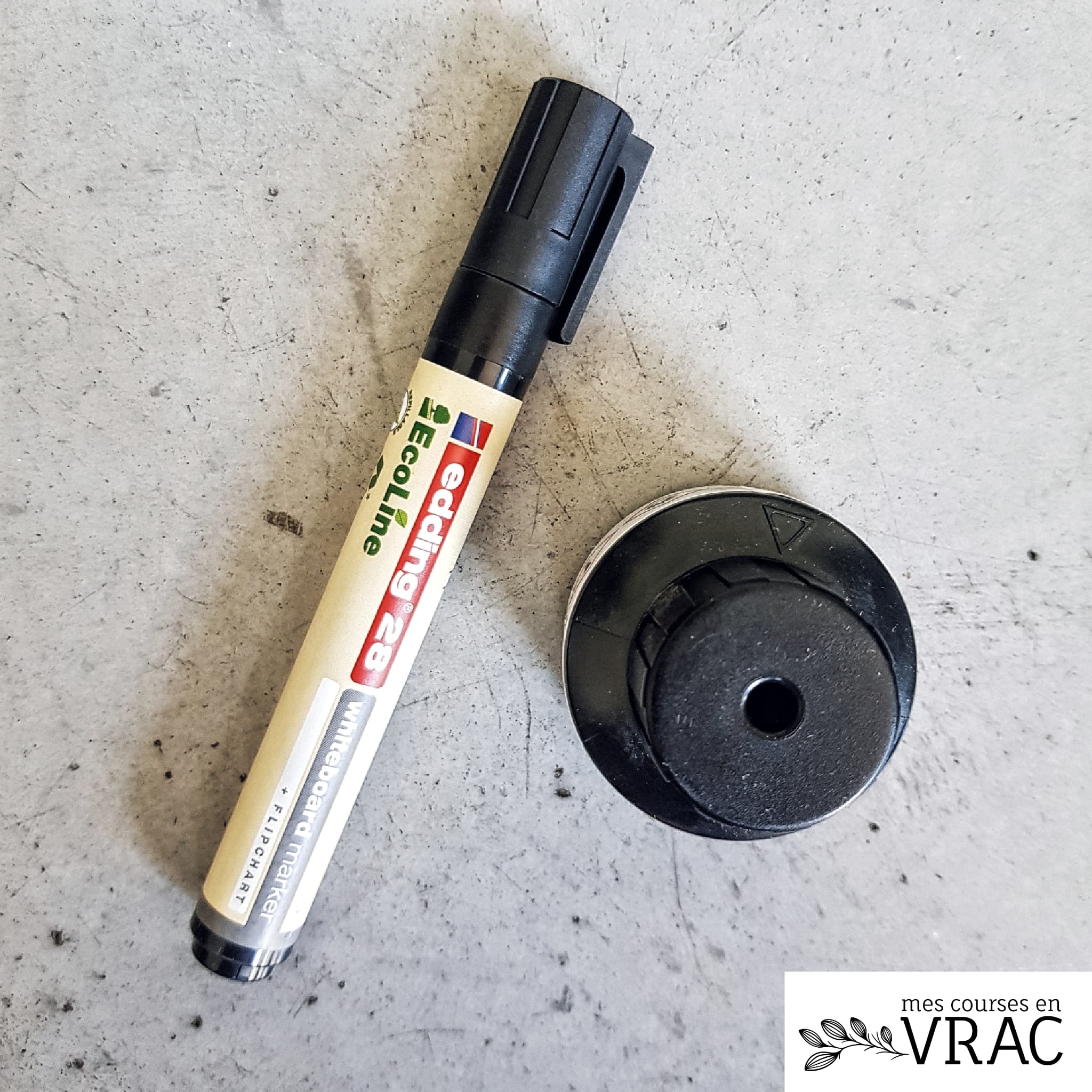 Marqueur pour tableaux blancs rechargeable – Noir