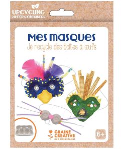 Kit créatif : Masques en boîte à oeufs recyclés