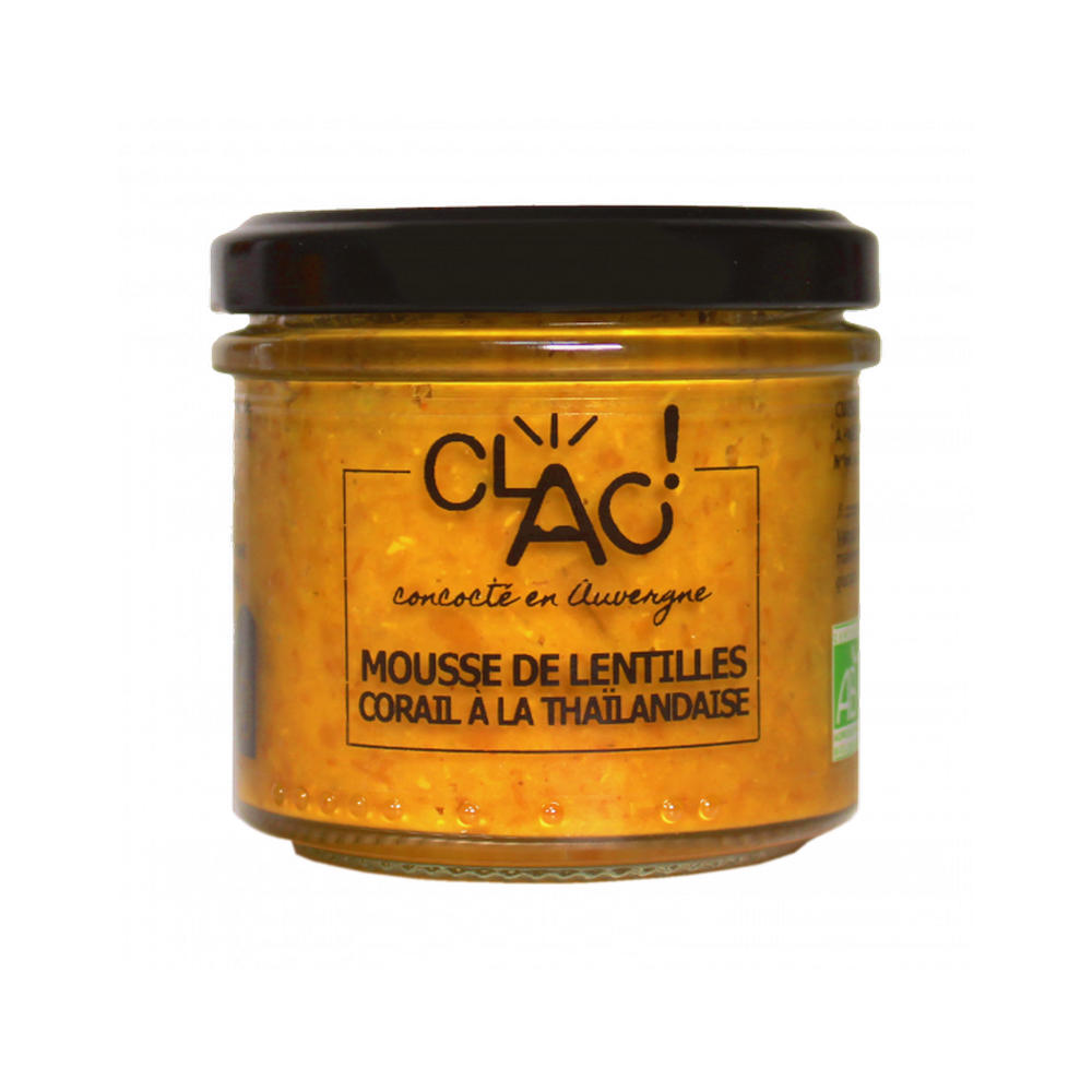 Mousse de Lentilles Corail à la Thaïlandaise – Conserverie Clac ! – 100gr