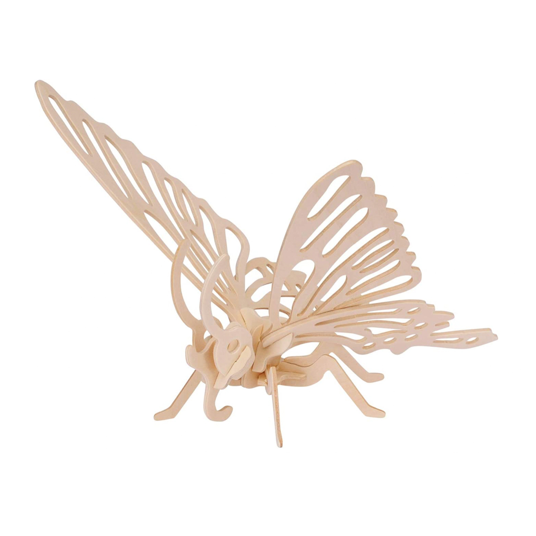 Puzzle 3D en bois – Modèle Papillon
