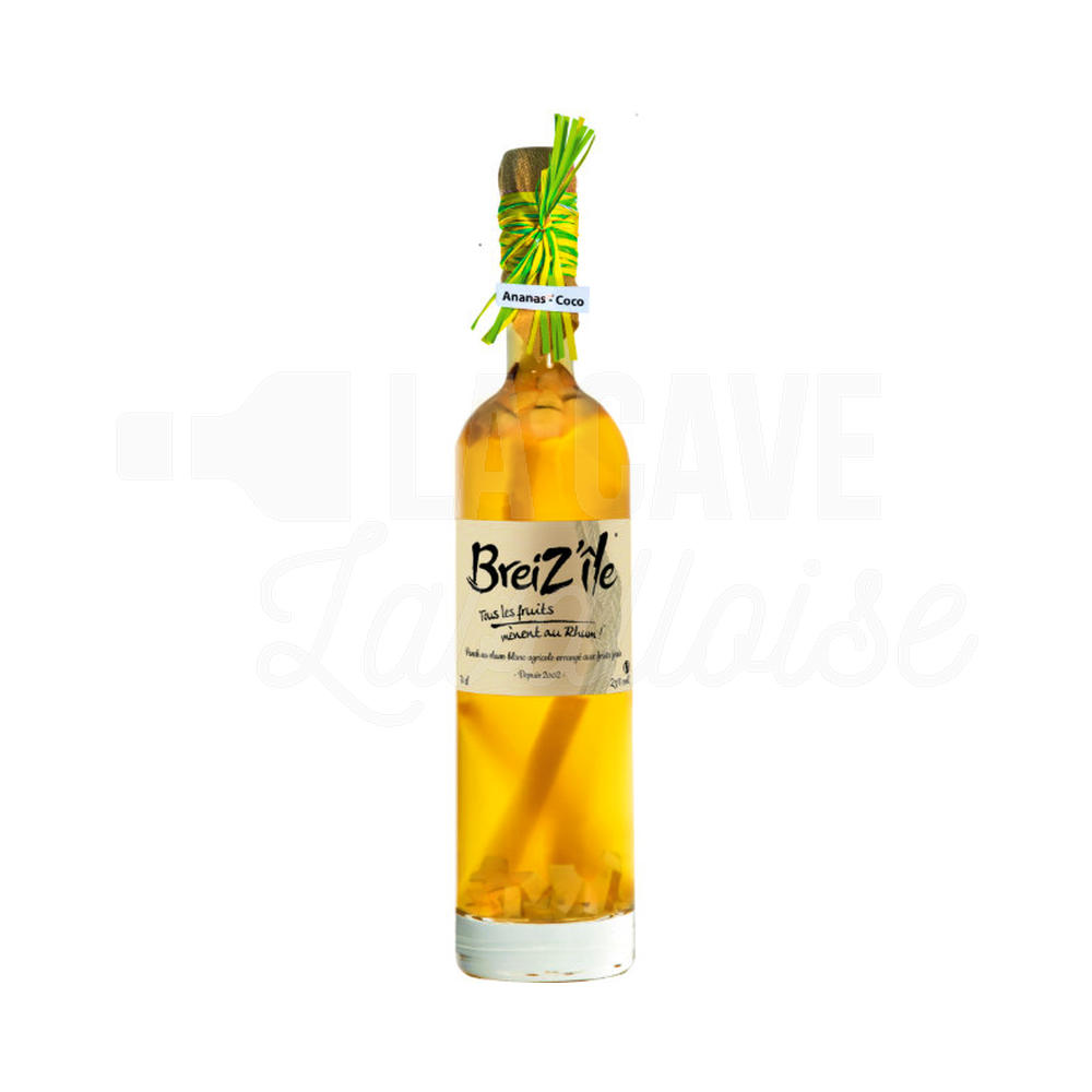 Ananas-Coco 23° – Rhum Arrangé – Breiz’île – 70cl