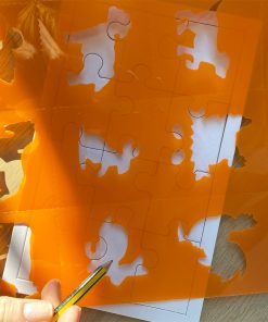 KIT Puzzle vierge à personnaliser (12 pièces) + Pochoir