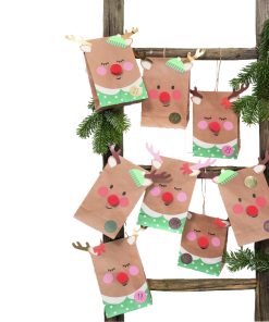 Kit pour faire son propre calendrier de l&rsquo;avent – Rennes de Noël