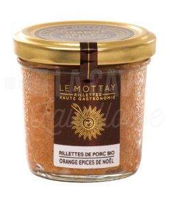 Rillettes de Porc Bio – Orange Epices de Noël – Le Mottay Gourmand – 90gr