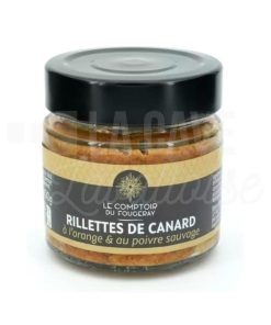 Rillettes de Canard à l&rsquo;Orange & au Poivre sauvage – Le Comptoir du Fougeray – 100gr