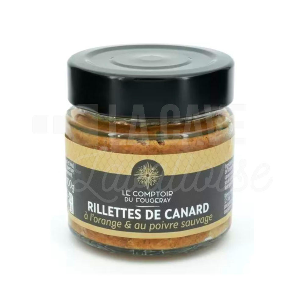 Rillettes de Canard à l’Orange & au Poivre sauvage – Le Comptoir du Fougeray – 100gr