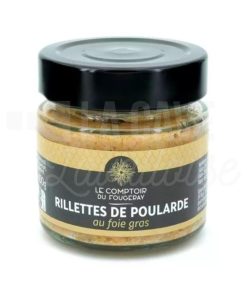 Rillettes de Poularde au Foie Gras 20% – Le Comptoir du Fougeray – 100gr