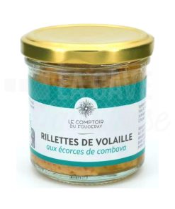 Rillettes de Volaille aux écorces de Combava – Le Comptoir du Fougeray – 120gr