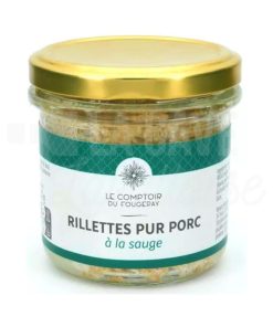 Rillettes Pur Porc à la Sauge – Le Comptoir du Fougeray – 120gr
