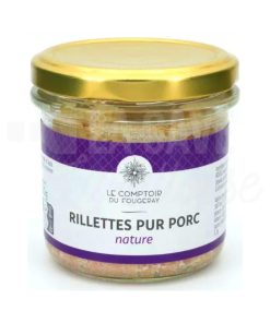 Rillettes Pur Porc Nature – Le Comptoir du Fougeray – 120gr