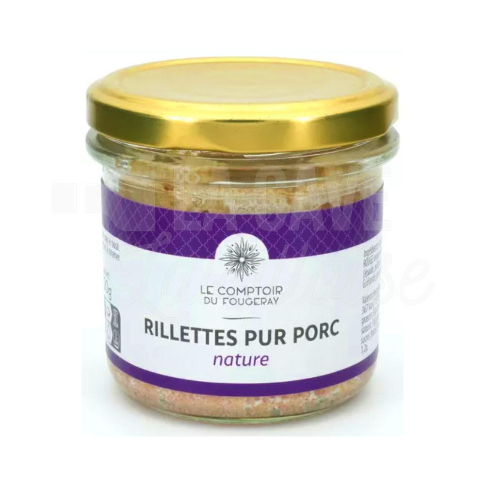 Rillettes Pur Porc Nature – Le Comptoir du Fougeray – 120gr