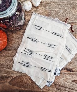 5 sacs à vrac gradués en tissu – Taille M