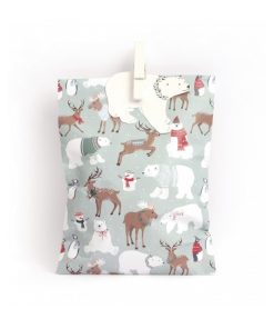 Kit de 6 sachets en kraft animaux de Noël