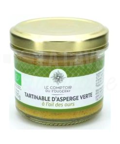 Tartinable d&rsquo;Asperge verte à l&rsquo;Ail des Ours – Le Comptoir du Fougeray – 100gr