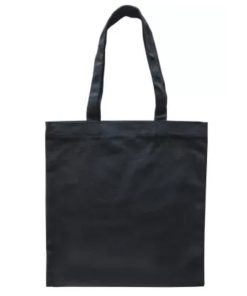 Sac tote bag en coton – Noir uni