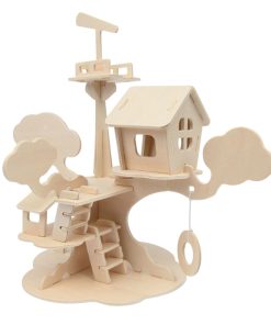 Puzzle 3D en bois à construire – Cabane dans les arbres