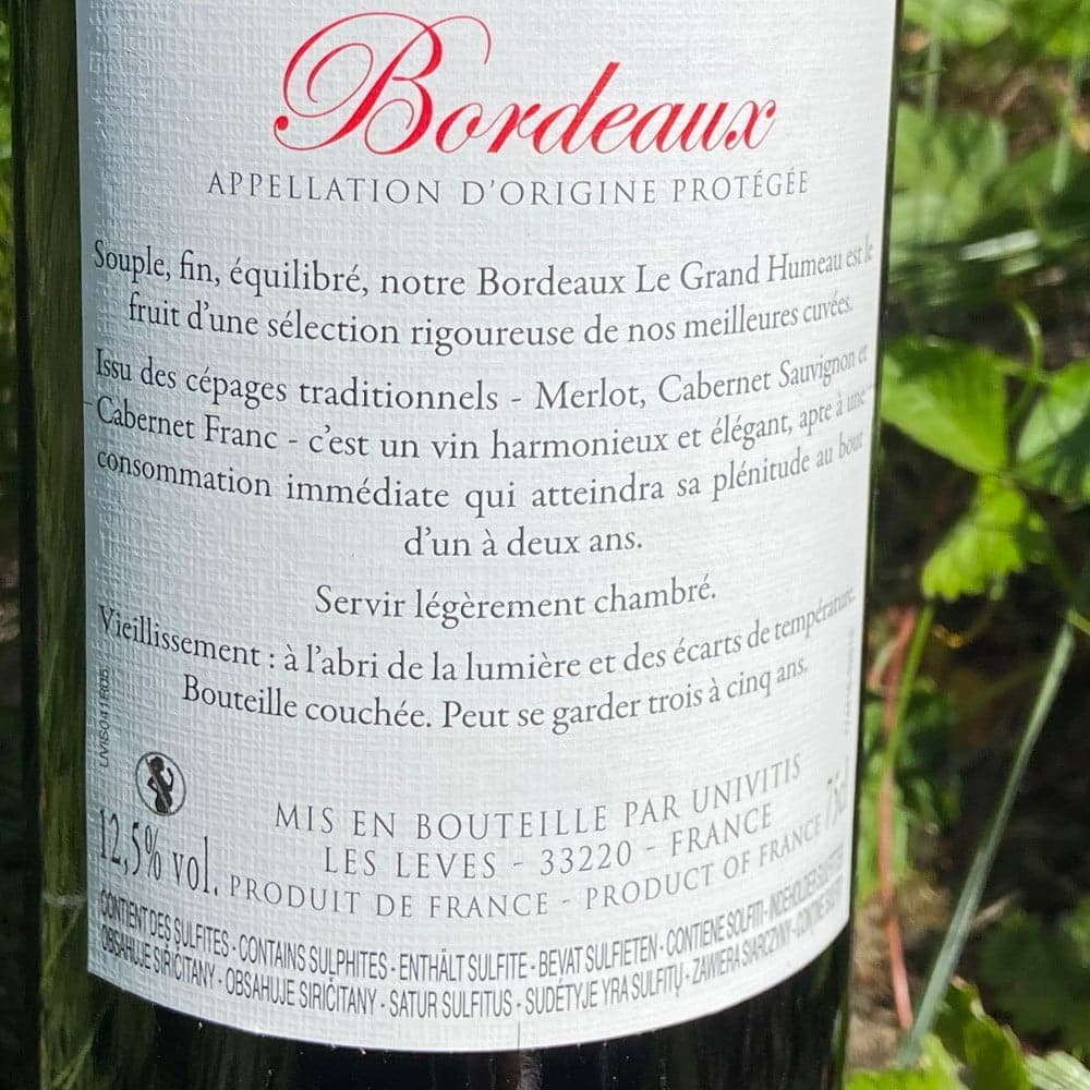 Le Grand Humeau Rouge 2020 75 cL – Image 3