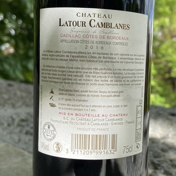 Château Latour Camblanes Cadillac 2018 – Image 4