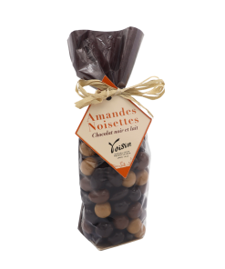 Amandes Noisettes Voisin chocolat noir et lait – 200 g